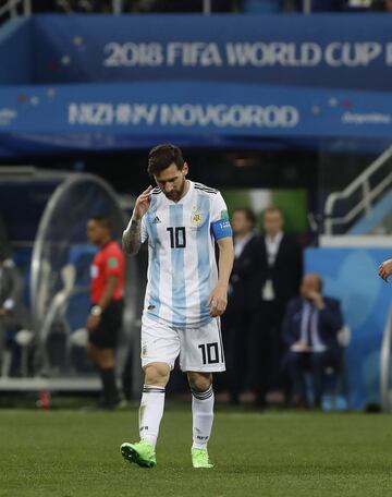 ¿Argentina, eliminada? Rostros de Messi, Maradona y la afición