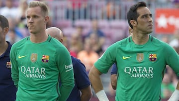 Ter Stegen se lesiona y Claudio Bravo jugará la Supercopa ante Sevilla