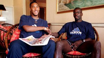 Anelka y Thuram en 1999.