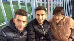 Salvio vio entrenar a su hijo con el Atlético en el Cerro del Espino