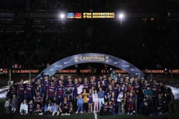 El Barcelona campeón de la Liga BBVA y Copa del Rey.