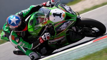 Kenny Noyes con la Kawasaki de SBK en 2015.