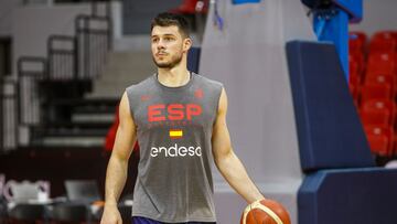 Jonathan Barreiro, en un entrenamiento con la Selección.