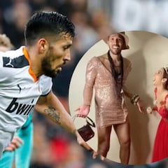 Ezequiel Garay sufre el 'hechizo' de Tamara Gorro y se disfraza de mujer