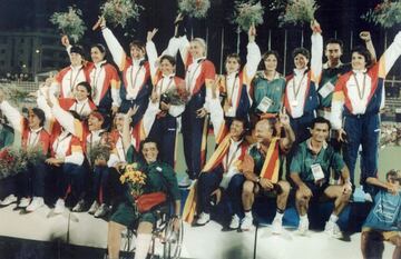 Las chicas de oro, con Mercedes Cogehn, ganaron en Barcelona el primer oro por equipos femenino.