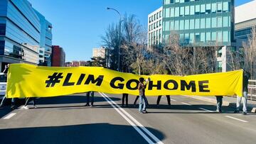 Las protestas contra Lim llegan a La Liga