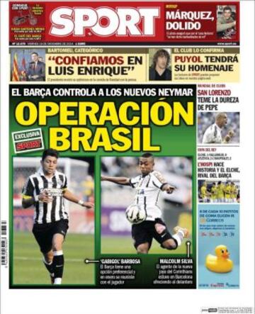 Portadas de la prensa deportiva