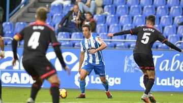 Pedro S&aacute;nchez consigui&oacute; su primer gol con el Deportivo ante el Reus.