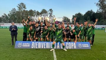 El Arenteiro celebra su clasificación para la Copa del Rey.