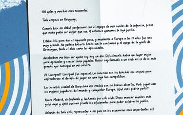 La emotiva carta de Suárez a sus 500 goles: "Y lo que esté por venir"