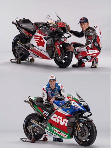 Nakagami, con el Idemitsu Team, y Álex Márquez, con el Castrol Team, repiten en las estructuras satélites del ala dorada.
