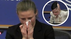 Interpreter breaks down translating Ukrainian boy’s heartbreaking war story in EU Parliament