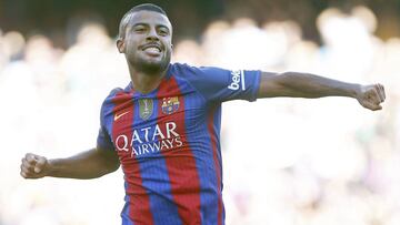 Rafinha celebra un gol.