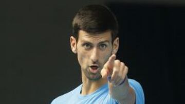 El serbio Novak Djokovic durante un partido.