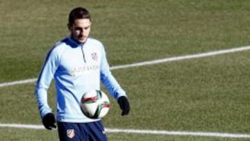 Koke, durante una sesión en Majadahonda.