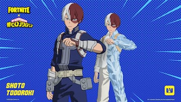 fortnite my hero academia nuevas skins shoto todoroki eijiro kirishima mina ashido