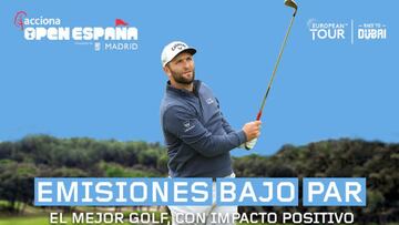 Cartel promocional del Acciona Open de Espa&ntilde;a 2021, con Jon Rahm como protagonista.