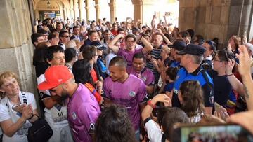 As&iacute; luc&iacute;a Salamanca en la celebraci&oacute;n del ascenso.