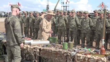 Russian and North Korean soldiers take part in demining training in the Kursk region, in this still image taken from a video released on November 14, 2025. Russian Defence Ministry/Handout via REUTERS ATTENTION EDITORS - THIS IMAGE HAS BEEN SUPPLIED BY A THIRD PARTY. NO RESALES. NO ARCHIVES. MANDATORY CREDIT. WATERMARK FROM SOURCE.