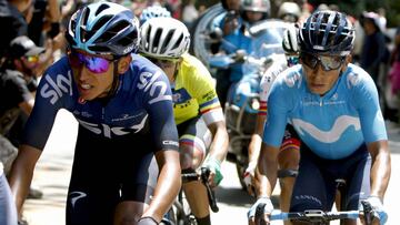 Egan Bernal y Nairo Quintana