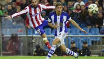 Gorka Elustondo en un partido contra el Atl&eacute;tico de Madrid