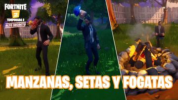 Desafío de Fortnite: ¿dónde encontrar manzanas, champiñones y fogatas?