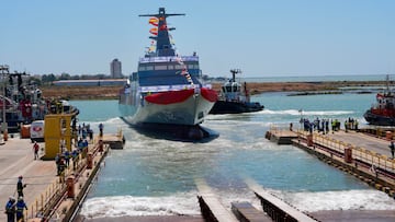 El avanzado buque que Marruecos ha botado al mar desde Cádiz