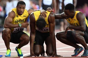 Lesión de Usain Bolt en el 4X100.