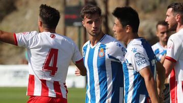 Javi Puado y Wu Lei, jugadores del Espanyol.