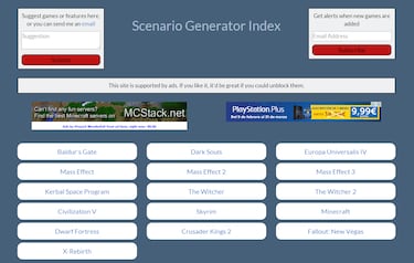 Scenario Generator, la herramienta que permite crear un sinfín de escenarios de juego