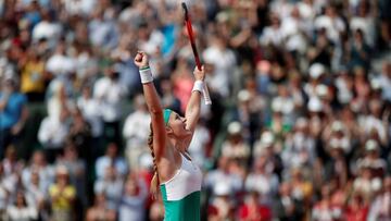 Muguruza down and out in Paris as Mladenovic marches on