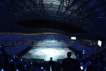 Una fiesta se vivió en la inauguración del nuevo estadio del Monterrey.
