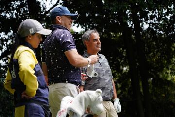 Juan Pablo y Sebastián Montoya compartieron con invitados y socios del club durante la jornada.