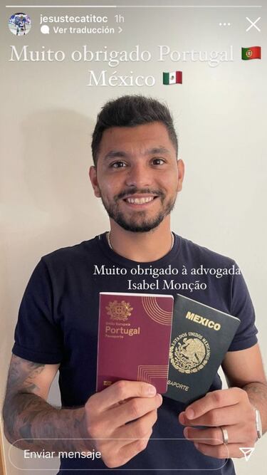 'Tecatito' Corona ya cuenta con el pasaporte portugués