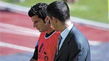 <B>SUSTO</B>. García Coll le informó del robo en el entrenamiento.