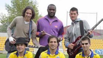 <b>BUEN ROLLO. </b>Expósito, Babin y Quini conocieron a los componentes de Rustie Kastúo, Alberto Mena, Tony García y Jonathan Olmedo.