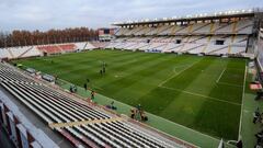 Vista general del estadio de Vallecas.