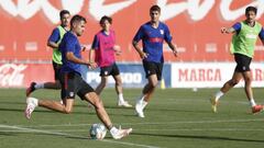 Vitolo, en el entrenamiento del Atl&eacute;tico.