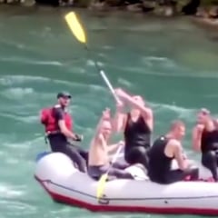 Vuelven a cazar a Jokic practicando rafting en sus vacaciones