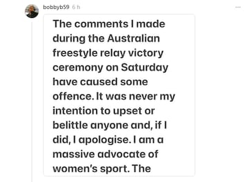 Bob Ballard disculpándose en sus redes sociales. 