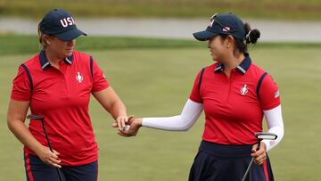 Nelly Korda helped Team USA get off to a strong start in the Friday morning foursomes on day 1 of the Solheim Cup.