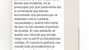 Despedida de su trabajo tras sufrir un accidente de coche por “no pasar el período de prueba”