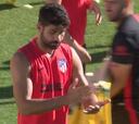La broma de Diego Costa tras confundirse en un ejercicio