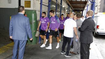 La plantilla se dirige al gimnasio en Nueva York.