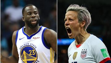 La futbolista estadounidense Megan Rapinoe contest&oacute; a las cr&iacute;ticas del basquetbolista Draymond Green y su &quot;cansancio&quot; por las quejas de disparidad salarial.