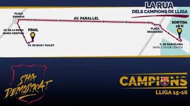 Rúa del Barça este domingo por las calles de Barcelona