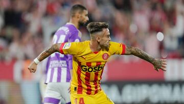 Aleix Garcia of Girona FC celebrates the 2-1 during the La Liga match between Girona FC and Real Valladolid played at Montilivi Stadium on September 9, 2022 in Girona, Spain. (Photo by Colas Buera / Pressinphoto / Icon Sport)