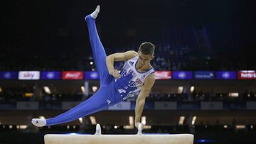 El gimnasta brit&aacute;nico Max Whitlock, durante la Copa del Mundo de Gimnasia de Londres en 2017.