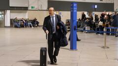 José Castro, en el viaje a Eindhoven.