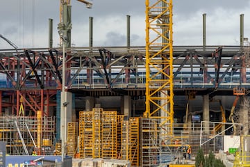 Vista general de las obras del nuevo estadio del FC Barcelona en Spotify Camp Nou.